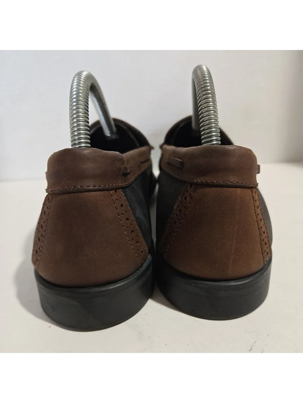 GH Bass Kiltie Leather Tassel Loafer Black & Brown Shoes Men's Size 10 M